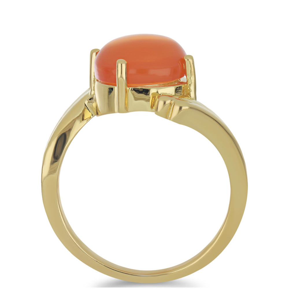 Goldplattierter Silberring mit Karneol 2 