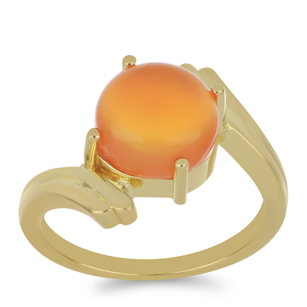 Goldplattierter Silberring mit Karneol 3 