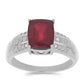 Silberring mit Rubin aus Madagaskar und weißem Topas
