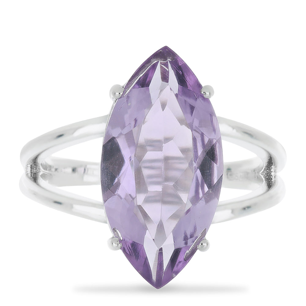 Silberring mit Rose De France Amethyst
