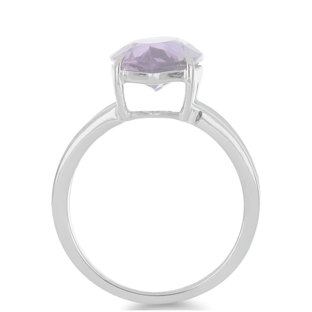 Silberring mit Rose De France Amethyst
