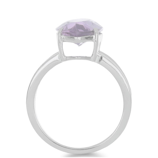 Silberring mit Rose De France Amethyst