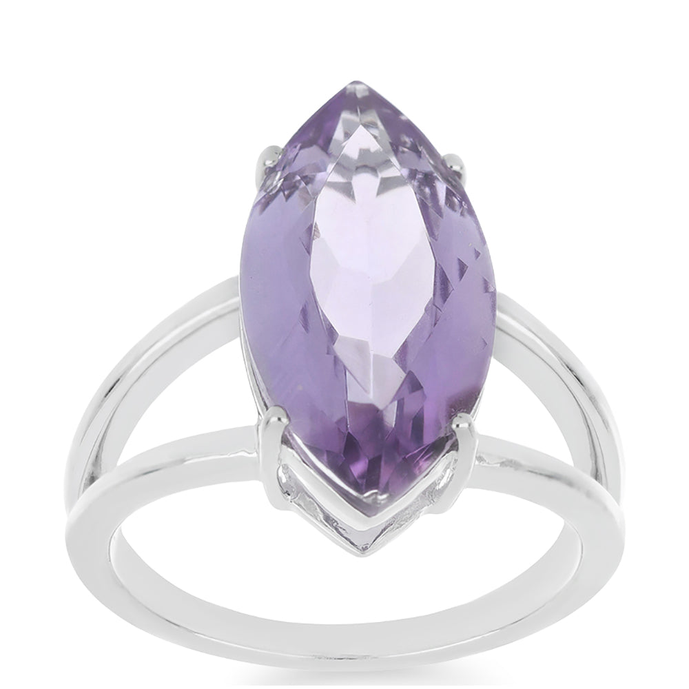 Silberring mit Rose De France Amethyst