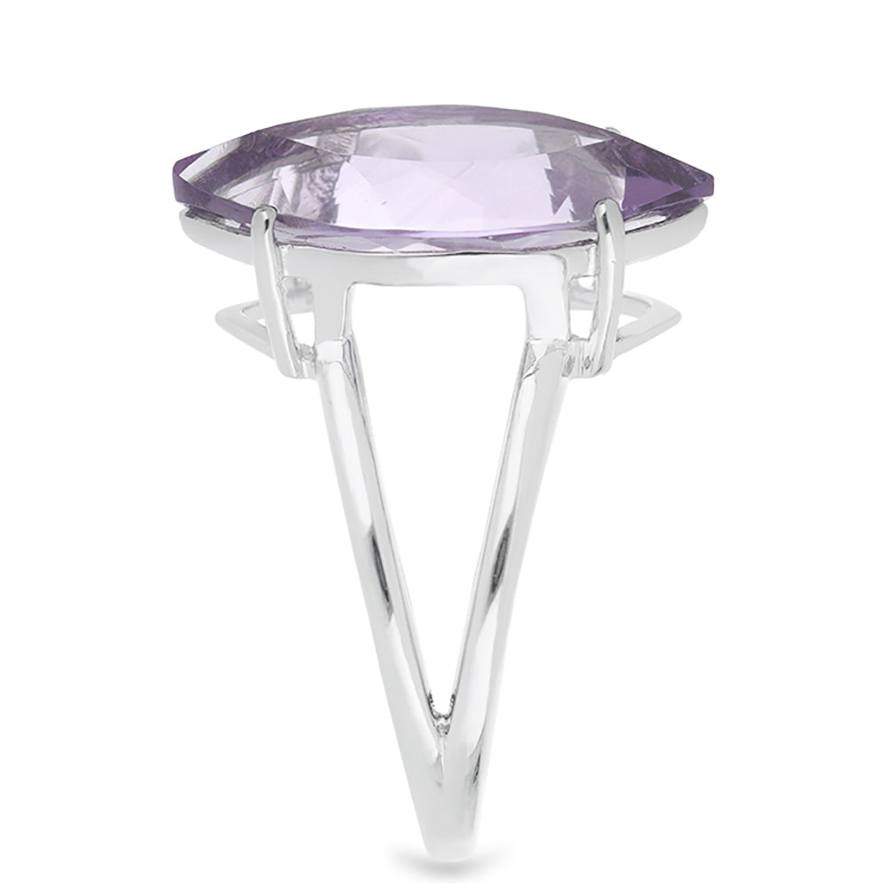 Silberring mit Rose De France Amethyst 4 