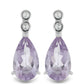 Silberohrringe mit Rose De France Amethyst und weißem Topas