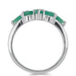 Silberring mit brasilianischem Smaragd und weißem Topas
