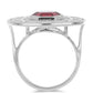 Silberring mit Rubin aus Madagaskar