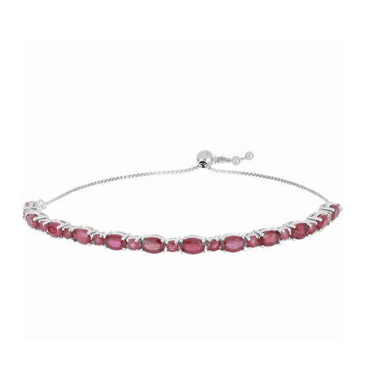 Silberarmband mit Rubin aus Madagaskar