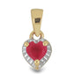 schmuckgarnitur aus Goldplattierte Silber mit rotem Quarz