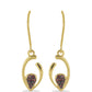 Goldohrringe mit rotem Diamant