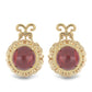 Goldplattierte Silberohrringe mit rotem Jaspis