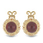 Goldplattierte Silberohrringe mit rotem Jaspis