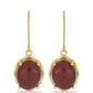 Goldplattierte Silberohrringe mit rotem Jaspis