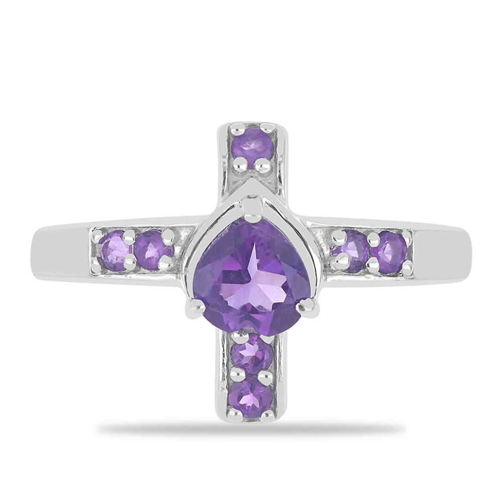 Silberring mit marokkanischem Amethyst 1 