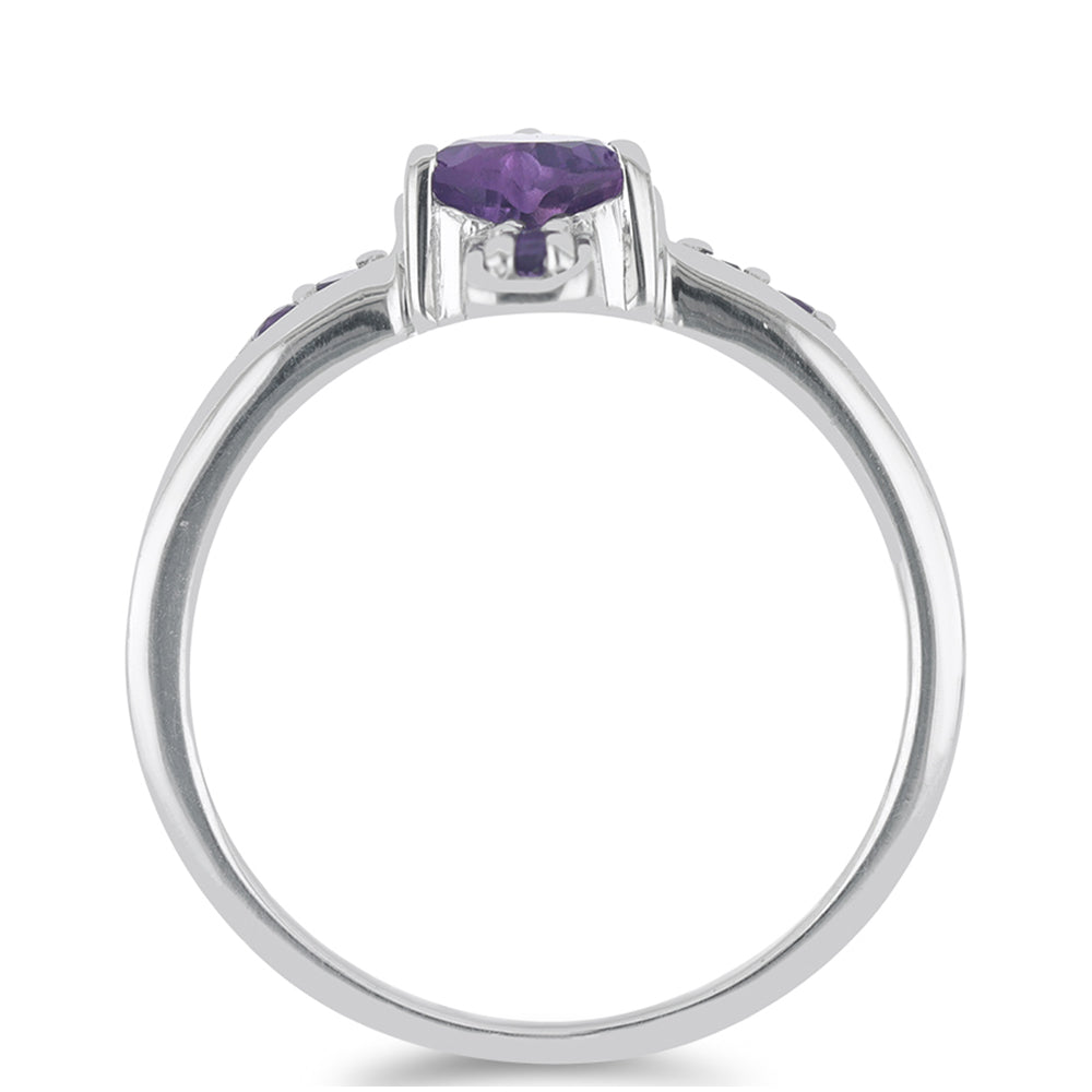 Silberring mit marokkanischem Amethyst 2 