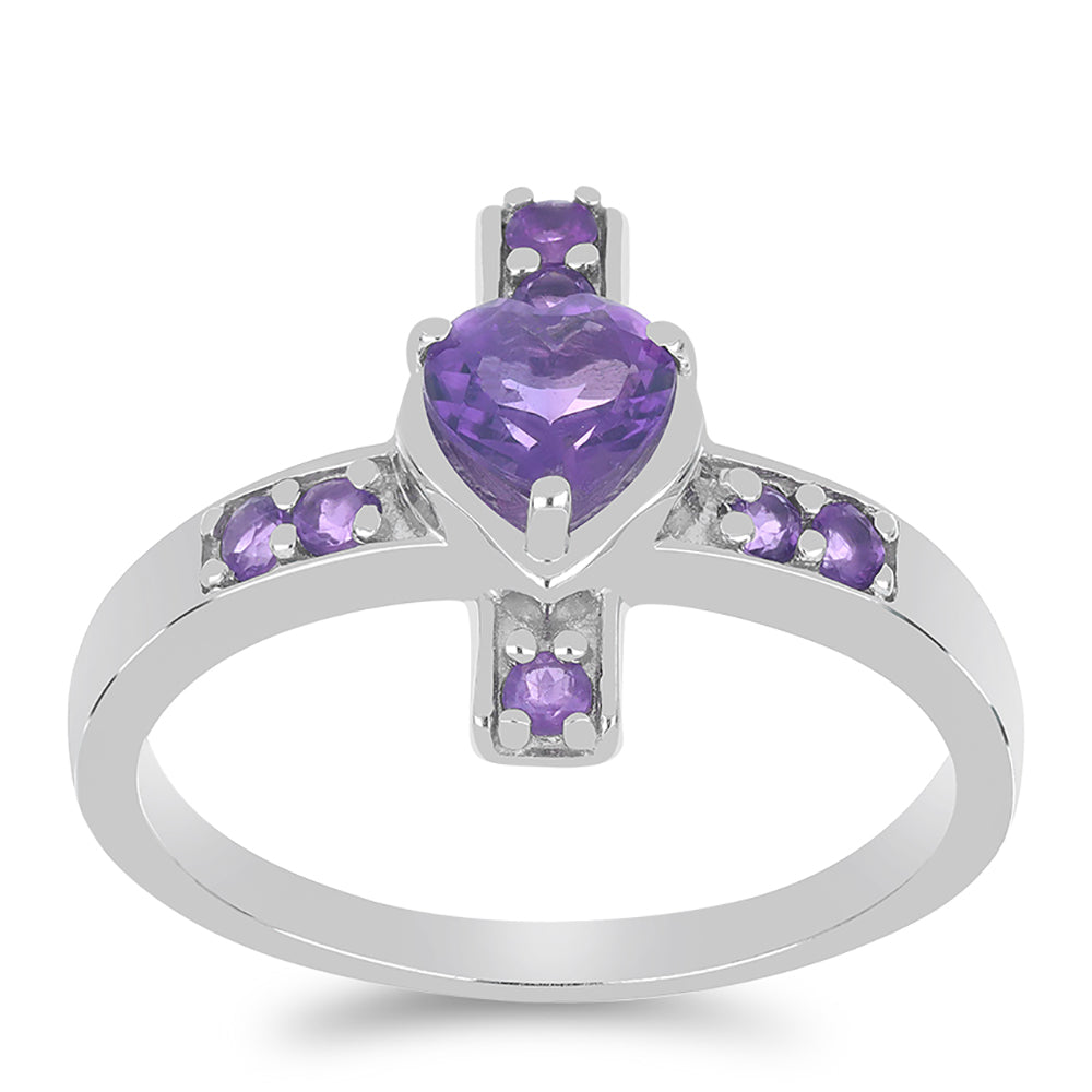 Silberring mit marokkanischem Amethyst 3 