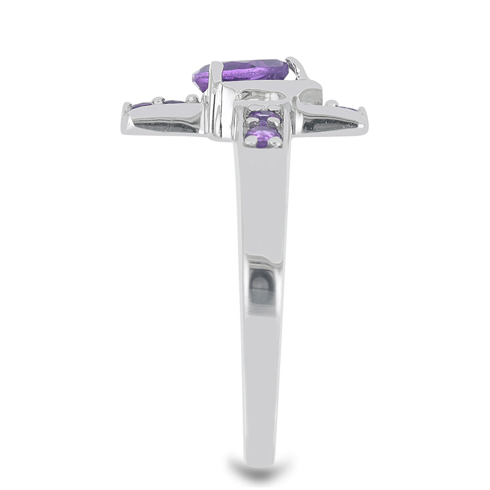 Silberring mit marokkanischem Amethyst 4 