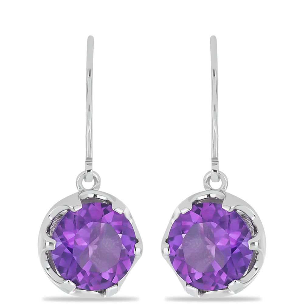 Silberohrringe mit marokkanischem Amethyst