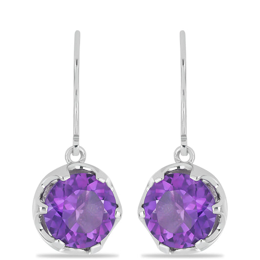 Silberohrringe mit marokkanischem Amethyst