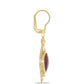Goldplattierte Silberohrringe mit rotem Jaspis