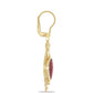 Goldplattierte Silberohrringe mit rotem Jaspis