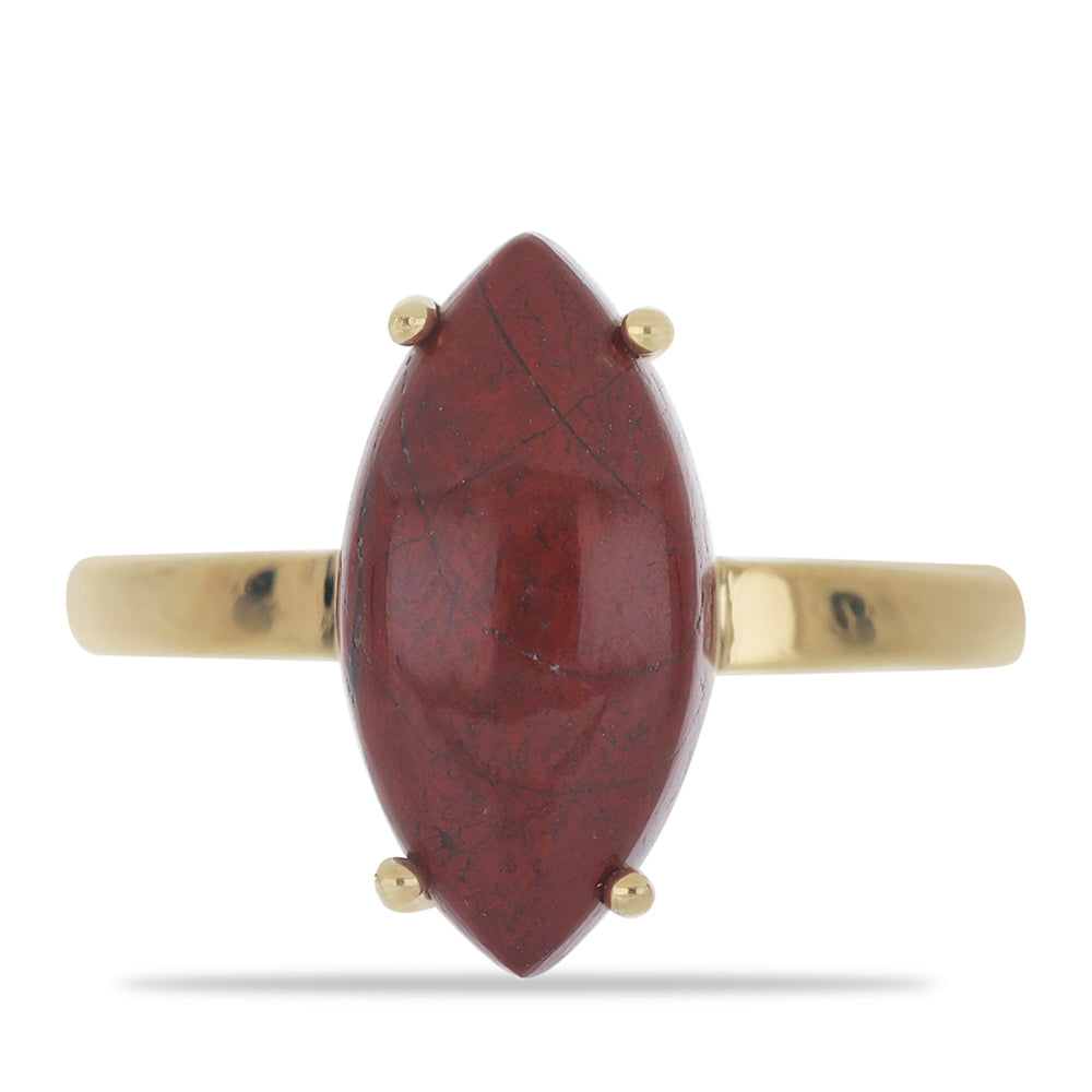 Goldplattierter Silberring mit rotem Jaspis 1 