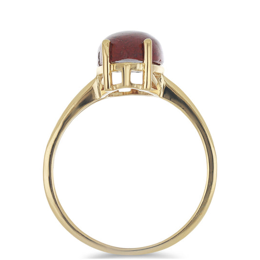 Goldplattierter Silberring mit rotem Jaspis