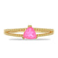 Goldplattierter Silberring mit rosa Opal aus Lega Dembi