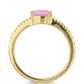 Goldplattierter Silberring mit rosa Opal aus Lega Dembi