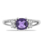 Silberring mit marokkanischem Amethyst und weißem Topas