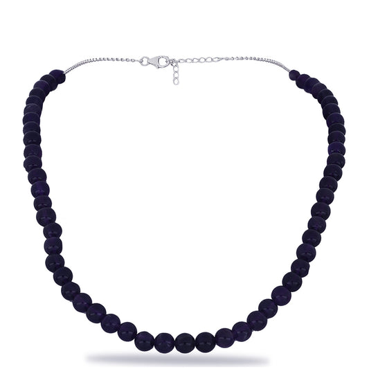 Silberhalskette mit marokkanischem Amethyst