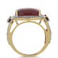Goldplattierter Silberring mit rotem Jaspis und Barton Granat