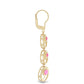 Goldplattierte Silberohrringe mit rosa Opal aus Lega Dembi