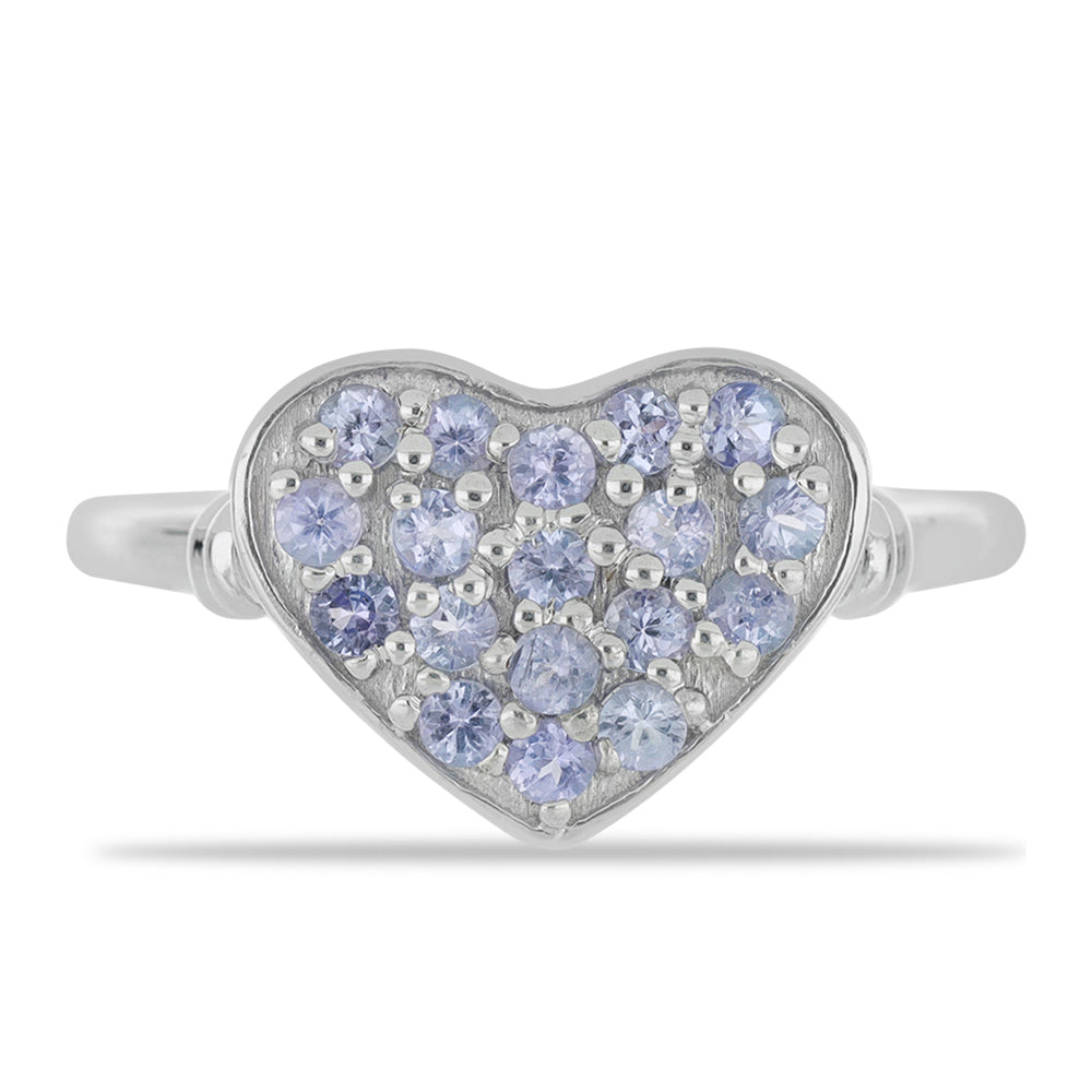 Silberring mit Tansanit - Klasse AA 1 