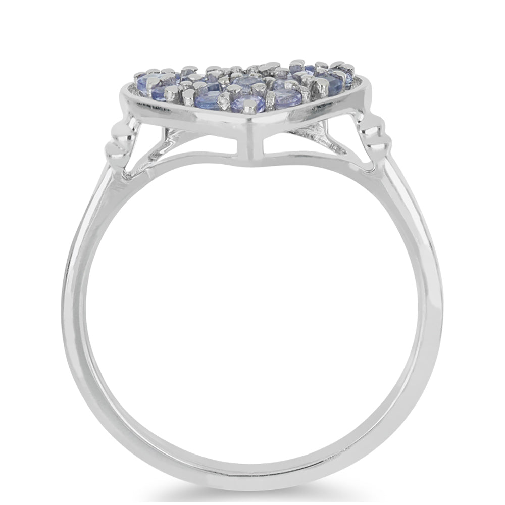 Silberring mit Tansanit - Klasse AA