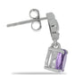 Silberohrringe mit marokkanischem Amethyst und weißem Topas