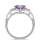 Silberring mit marokkanischem Amethyst und weißem Topas