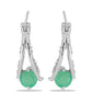 Silberohrringe mit brasilianischem Smaragd und weißem Topas