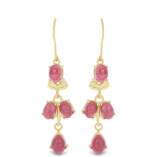 Goldplattierte Silberohrringe mit Thulit