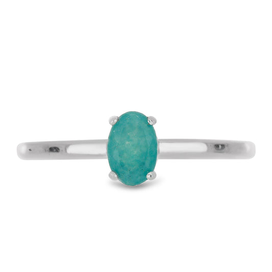 Silberring mit Grandidierit aus Anosy