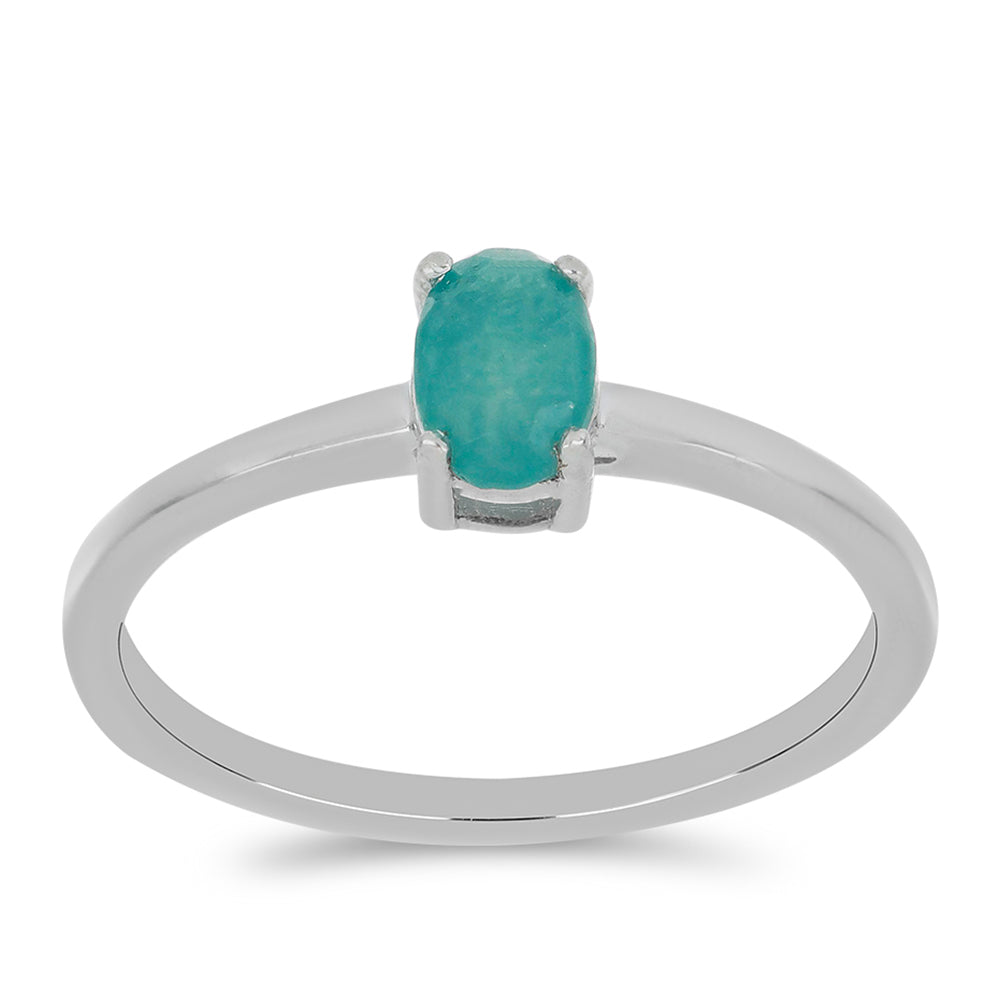 Silberring mit Grandidierit aus Anosy