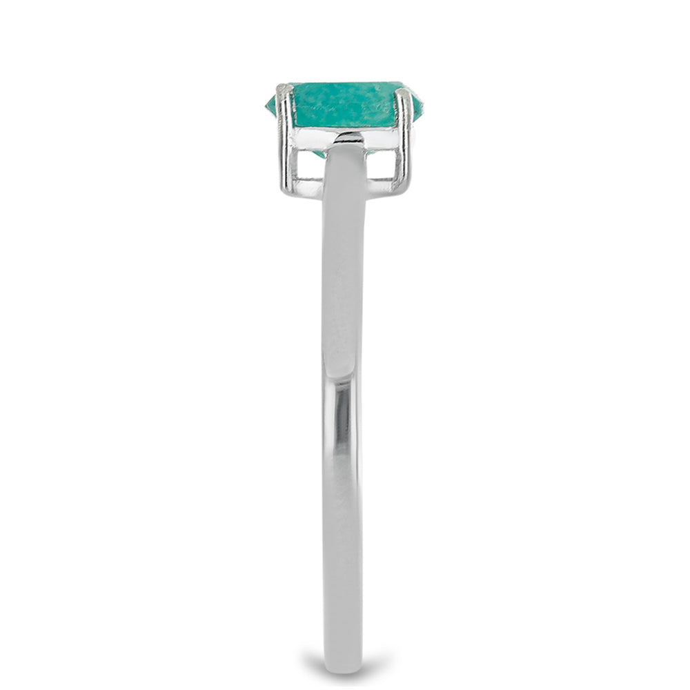 Silberring mit Grandidierit aus Anosy 4 