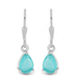 Silberohrringe mit Paraiba Quarz