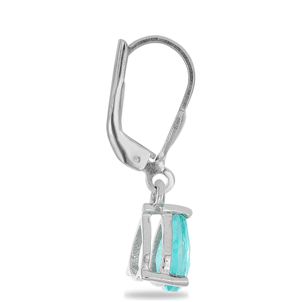 Silberohrringe mit Paraiba Quarz 2 