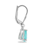 Silberohrringe mit Paraiba Quarz