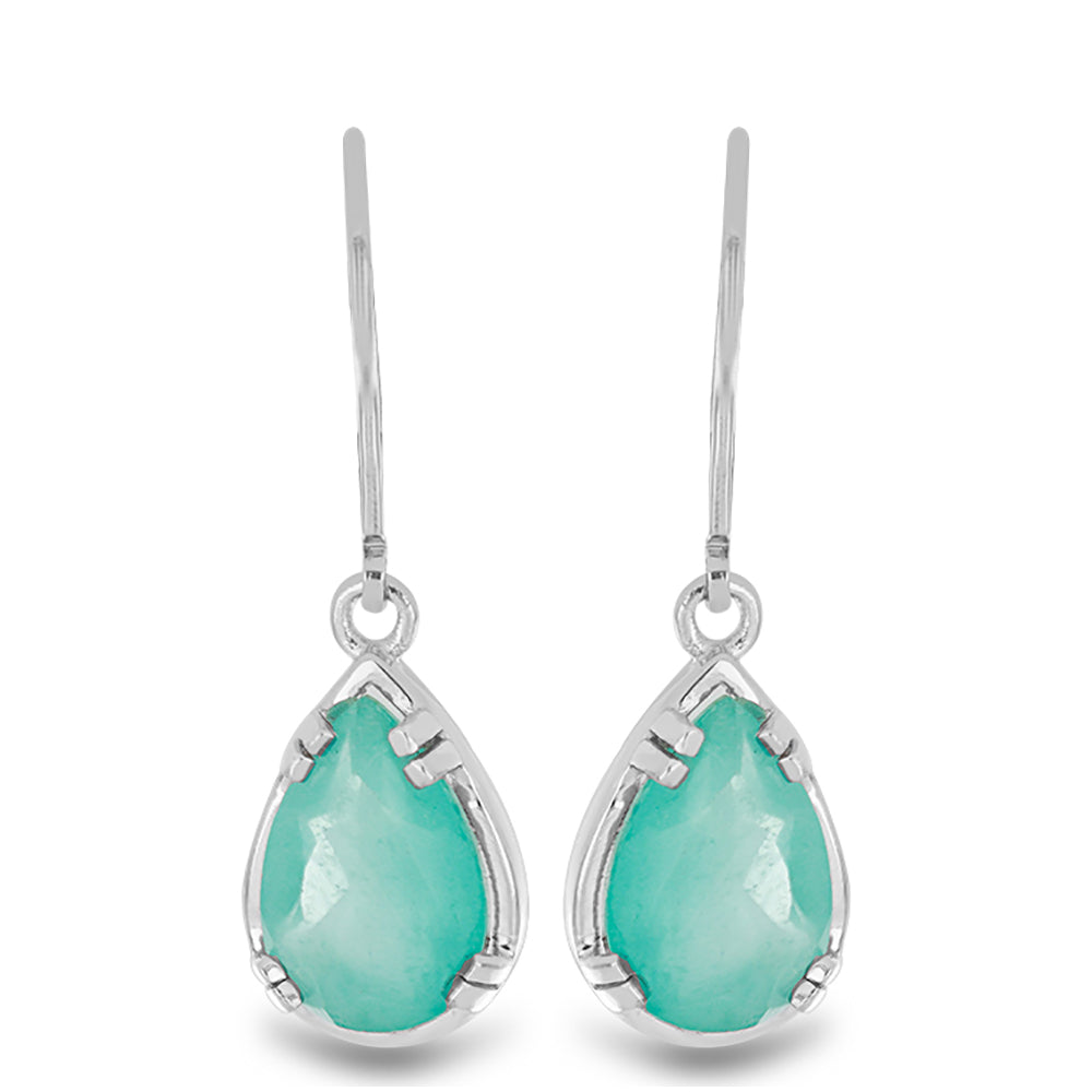 Silberohrringe mit Paraiba Quarz 1 