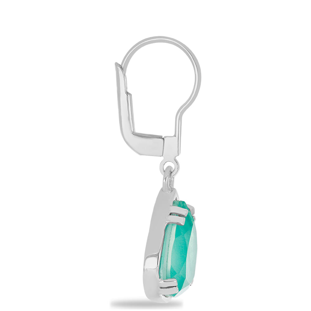 Silberohrringe mit Paraiba Quarz 2 