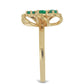 Goldplattierter Silberring mit brasilianischem Smaragd