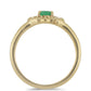 Goldplattierter Silberring mit brasilianischem Smaragd