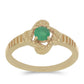 Goldplattierter Silberring mit brasilianischem Smaragd